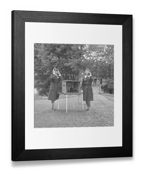 Framed Print : Women part of the Swedish home guard practising 1962 Framed Print : Women part of the Swedish home guard practising 1962