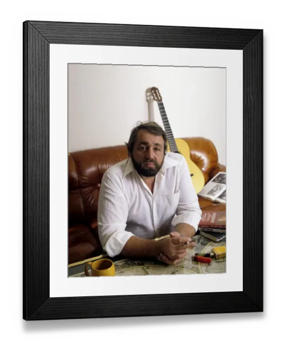 Framed Print : Cornelis Vreeswijk. Dutch-born Swedish singer songwriter, poet and actor. Born 8 august 1937 - 12 november 1987. Cornelis Vreeswijk is considered one of the most influential and successful troubadours in Sweden. 1970s