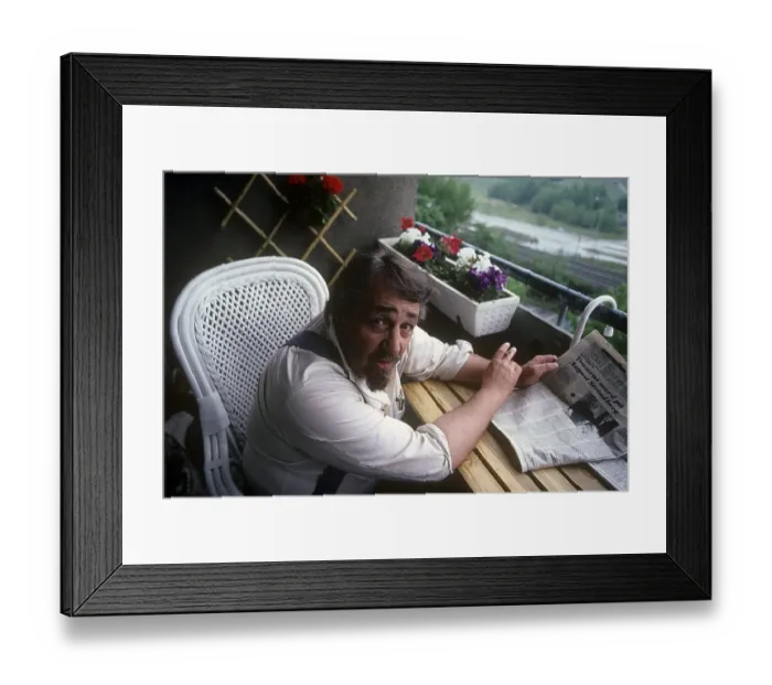 Framed Print : Cornelis Vreeswijk. Dutch-born Swedish singer songwriter, poet and actor. Born 8 august 1937 - 12 november 1987. Cornelis Vreeswijk is considered one of the most influential and successful troubadours in Sweden. 1981