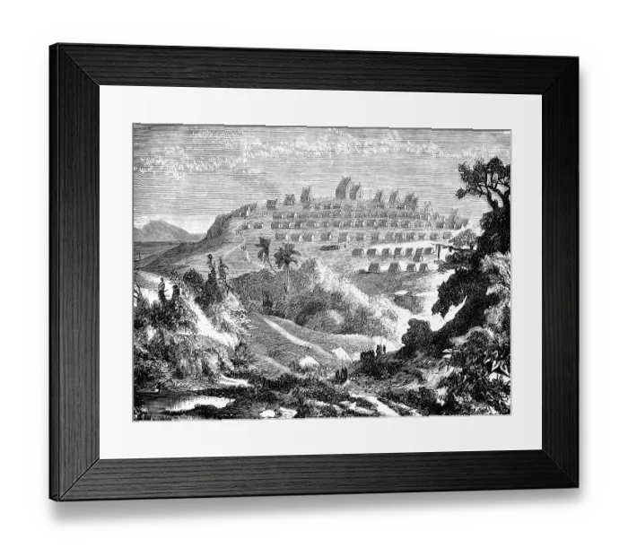 Framed Print : The town of Antananarivo on a hill in Madagascar Framed Print : The town of Antananarivo on a hill in Madagascar