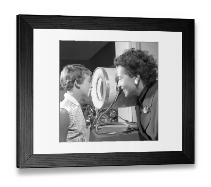 Framed Print : Dermascope in use 1950s. Sweden 1954 Ref 2757 Framed Print : Dermascope in use 1950s. Sweden 1954 Ref 2757