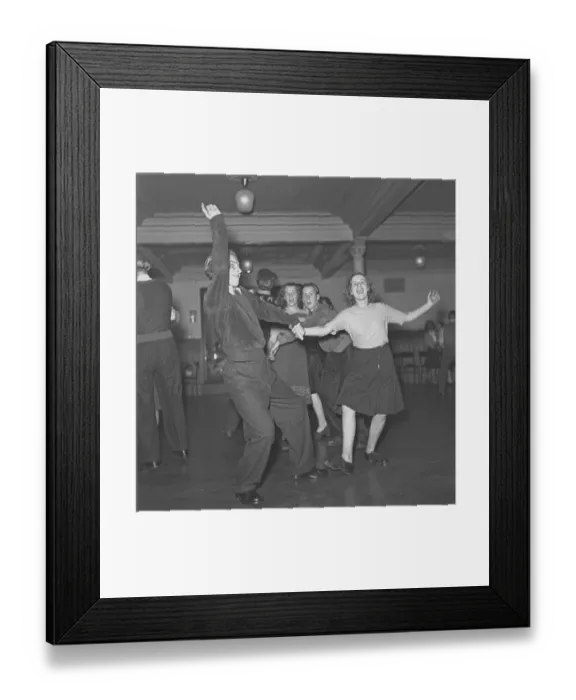 Framed Print : Jitterbug dance. A dance popularized in the United states and spread by American soldiers