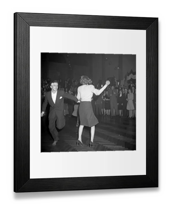 Framed Print : Jitterbug dance. A dance popularized in the United states and spread by American soldiers Framed Print : Jitterbug dance. A dance popularized in the United states and spread by American soldiers