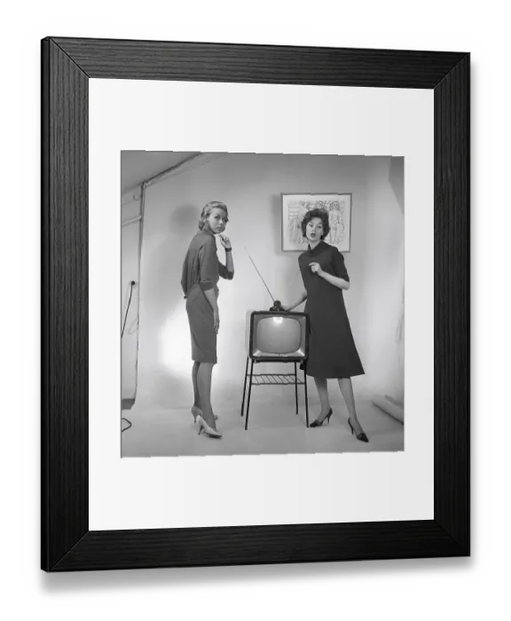 Framed Print : Television in the 1950s
