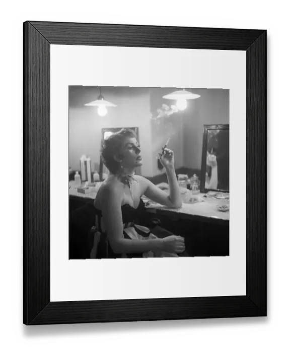 Framed Print : At the theatre in the 1950s. Actress dancer Karin Maria Elisabet Matisen