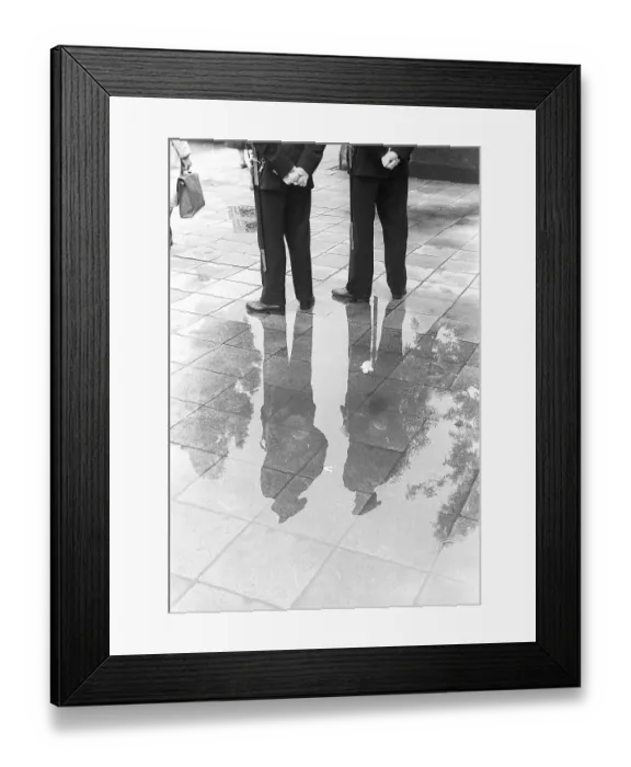 Framed Print : It's a rainy day in Stockholm Sweden 1954