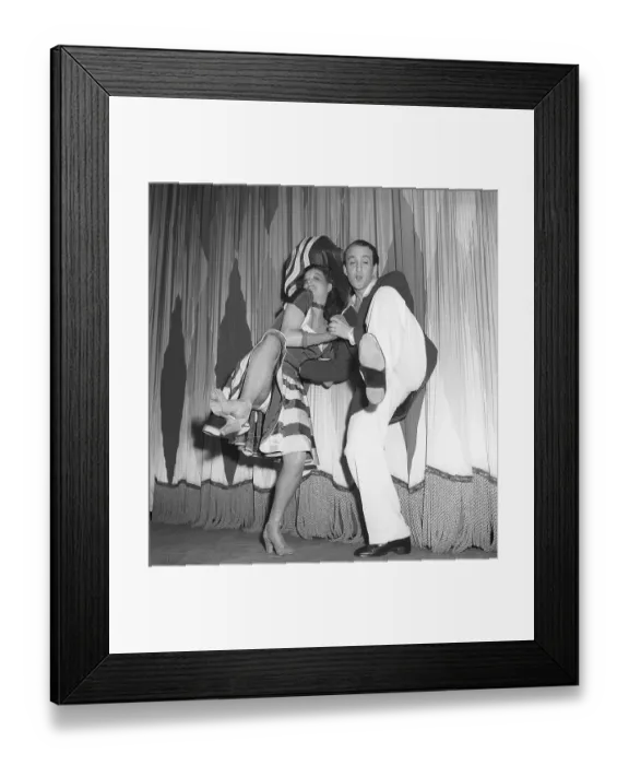 Framed Print : Dancing in the 1940s. A couple in full figure pictured when dancing Hokey Cokey Framed Print : Dancing in the 1940s. A couple in full figure pictured when dancing Hokey Cokey