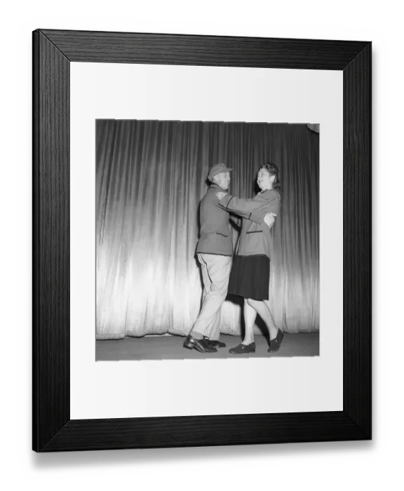 Framed Print : Dancing in the 1940s. A couple in full figure pictured when dancing Framed Print : Dancing in the 1940s. A couple in full figure pictured when dancing