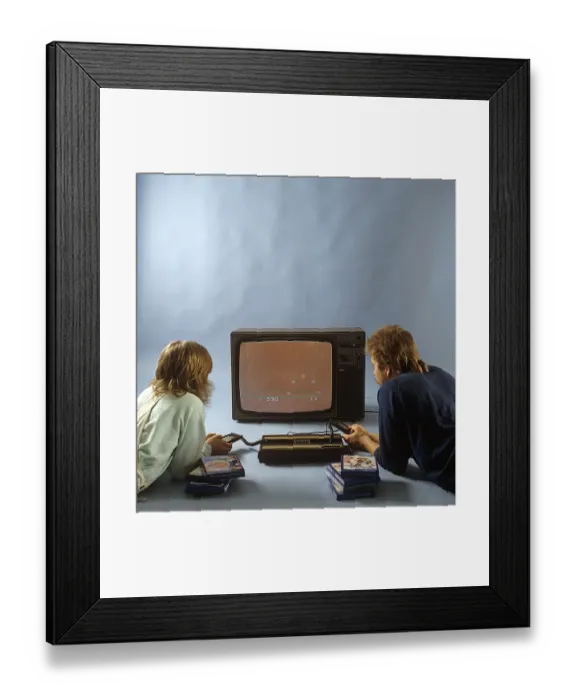 Framed Print : Home video games in the 1980s. A home video game console from Intellivison released by Mattel electronics in 1979 Framed Print : Home video games in the 1980s. A home video game console from Intellivison released by Mattel electronics in 1979