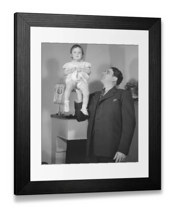 Framed Print : Father and child