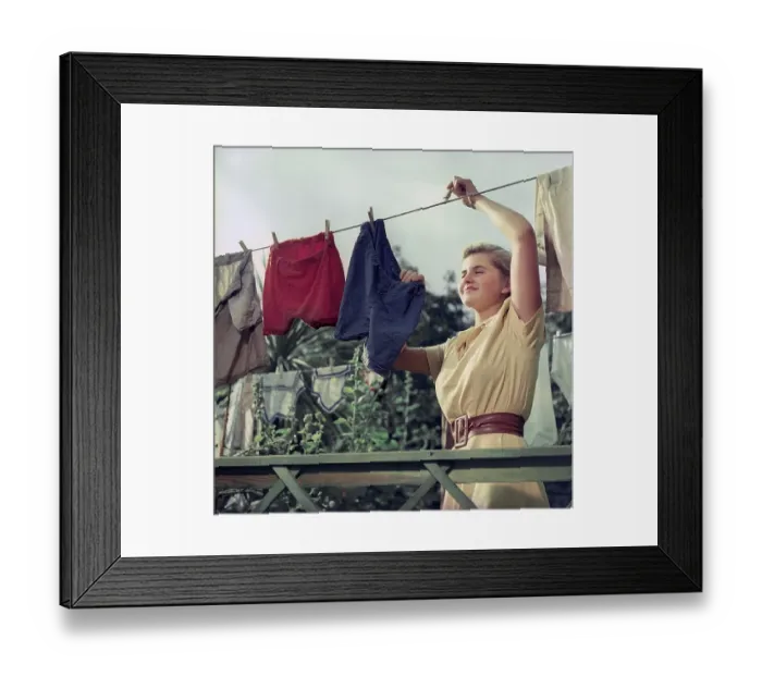 Framed Print : Doing the laundry in the 1950s Framed Print : Doing the laundry in the 1950s