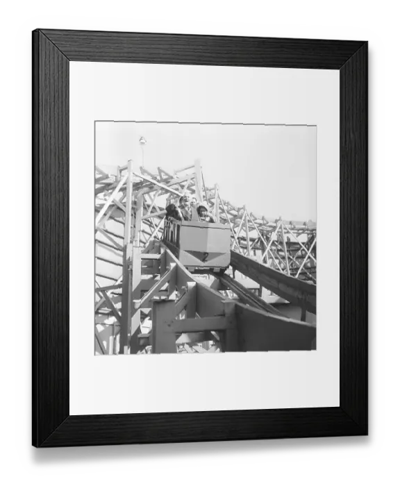 Framed Print : Amusement park in the 1950s. No matter old or young, bumper cars are one of the favorite attractions. Pictured a group of elderly people riding in the rollercoaster. Sweden 1950. Kristoffersson ref AY57-9 Framed Print : Amusement park in the 1950s. No matter old or young, bumper cars are one of the favorite attractions. Pictured a group of elderly people riding in the rollercoaster. Sweden 1950. Kristoffersson ref AY57-9