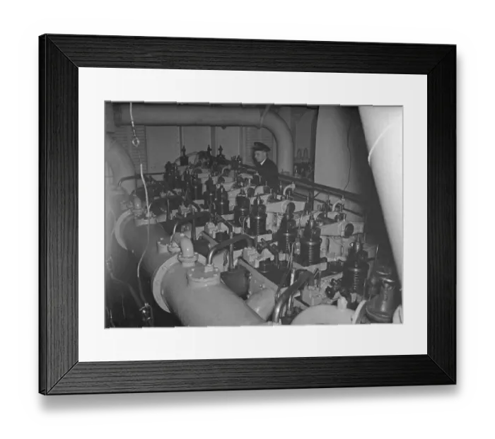 Framed Print : Winter at sea in the 1940s
