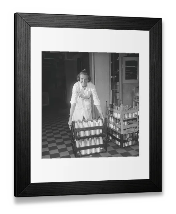 Framed Print : Nylon stockings in the 1950s. Malmoe strumpfabrik Sweden