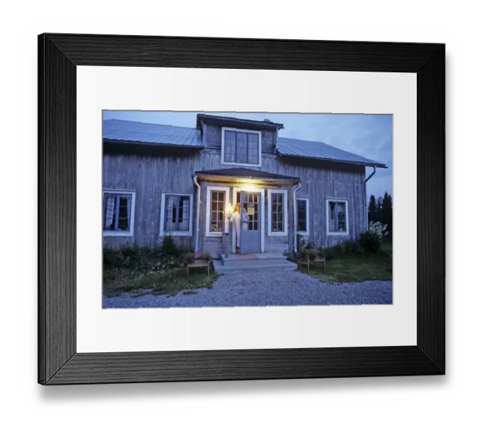 Framed Print : The haunted vicarage. Borgvattnet is most renowned for its old vicarage which was built in 1876