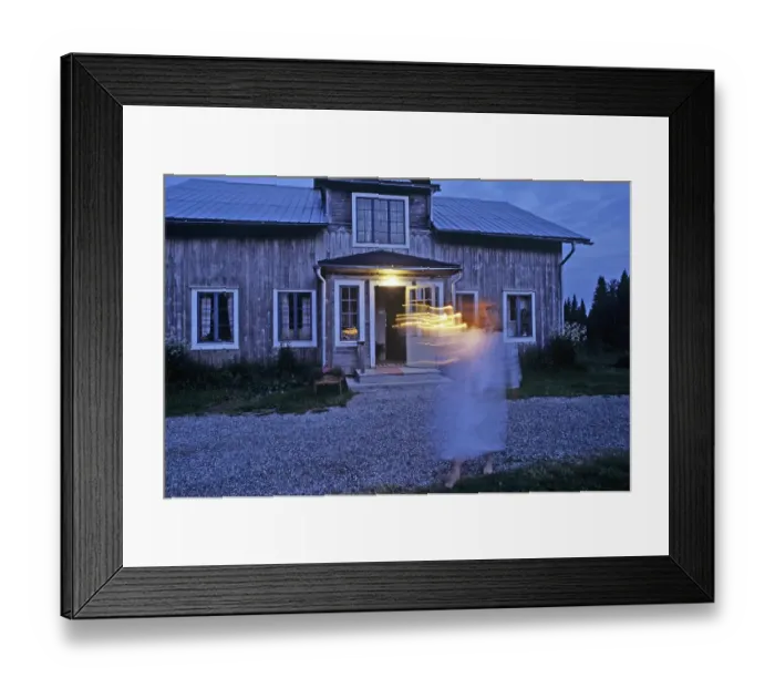 Framed Print : The haunted vicarage. Borgvattnet is most renowned for its old vicarage which was built in 1876