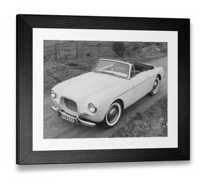 Framed Print : Volvo P1900. A swedish fiberglass-bodied roadster of which 68 units were built between 1956 and 1957