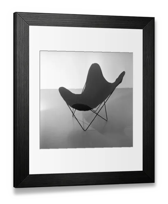 Framed Print : Home decor of the 1950s. The Butterfly chair Framed Print : Home decor of the 1950s. The Butterfly chair