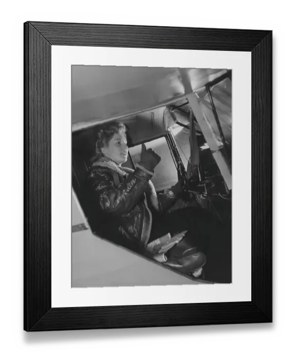Framed Print : Vera Strodl. 1918-2015. British-Danish female aviator and pilot