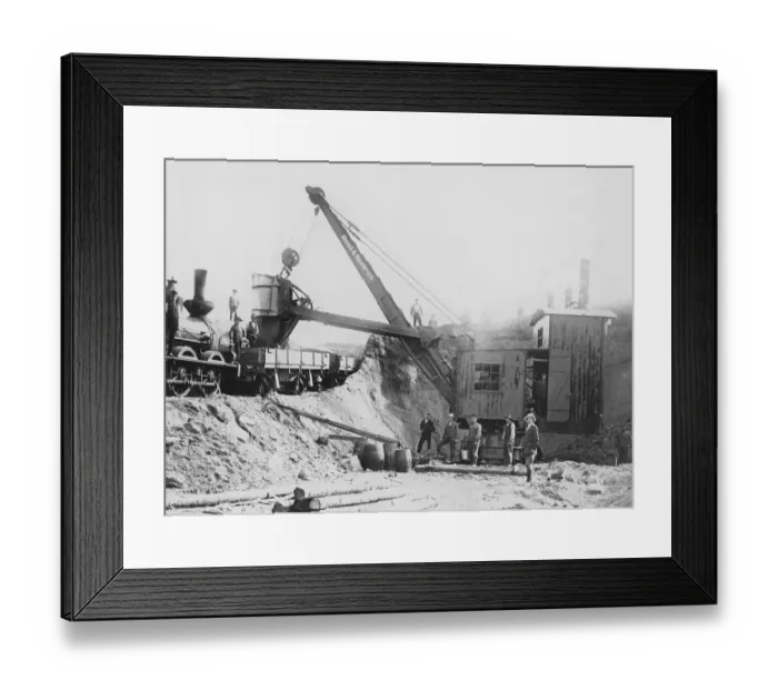 Framed Print : Building railroads