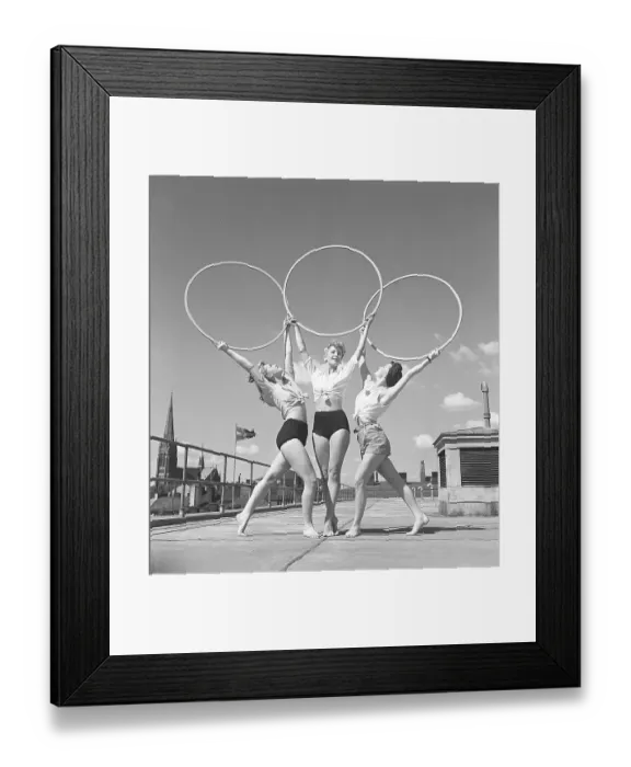 Framed Print : Gymnastics in the 1940s