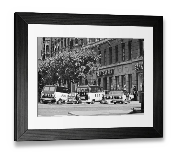 Framed Print : The Norrmalmstorg robbery 23-28 august 1973 Framed Print : The Norrmalmstorg robbery 23-28 august 1973