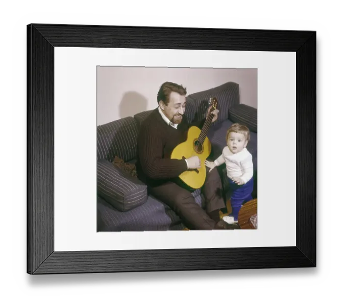 Framed Print : Cornelis Vreeswijk. Dutch-born Swedish singer songwriter