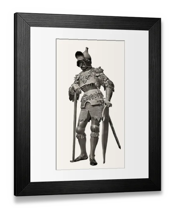 Framed Print : Theodoric the Great, Flavius Theodericus Rex, ca 454-526, king of the Ostrogoths from the Amali family, regent of the Visigoths and Italy, digitally edited