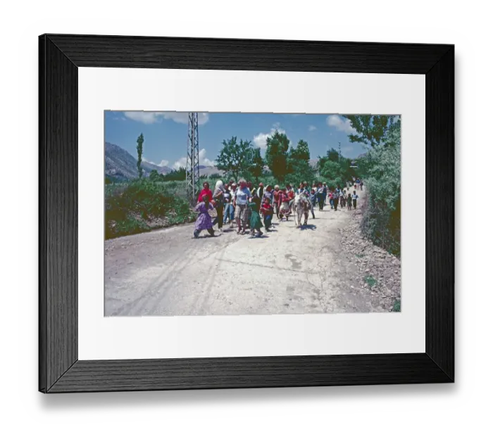 Framed Print : People, Kurdish village Karadut