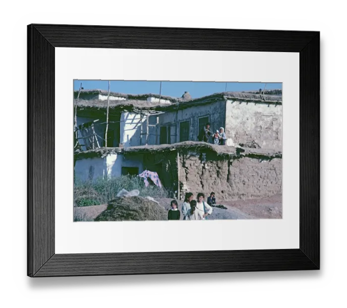 Framed Print : People, Kurdish village, AdIJyaman province