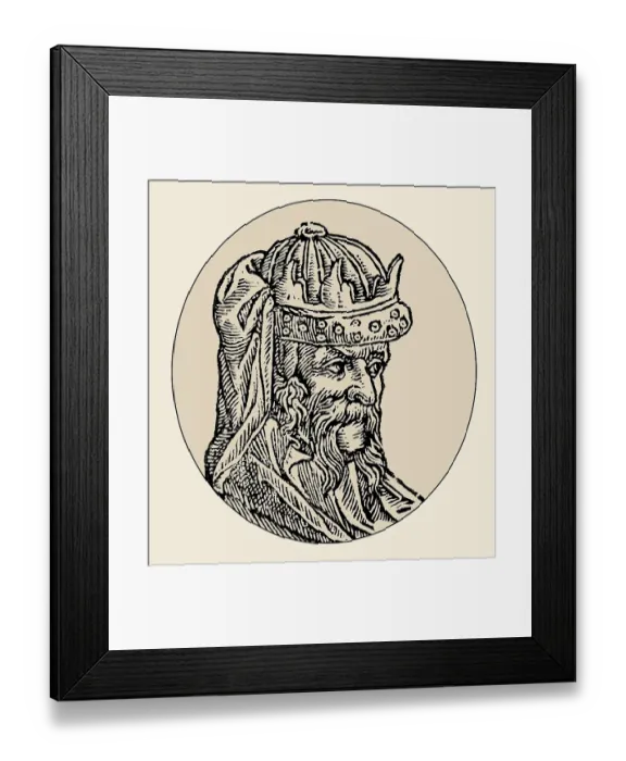 Framed Print : Jehoram, Ioram or Joram, the fifth king of Judah