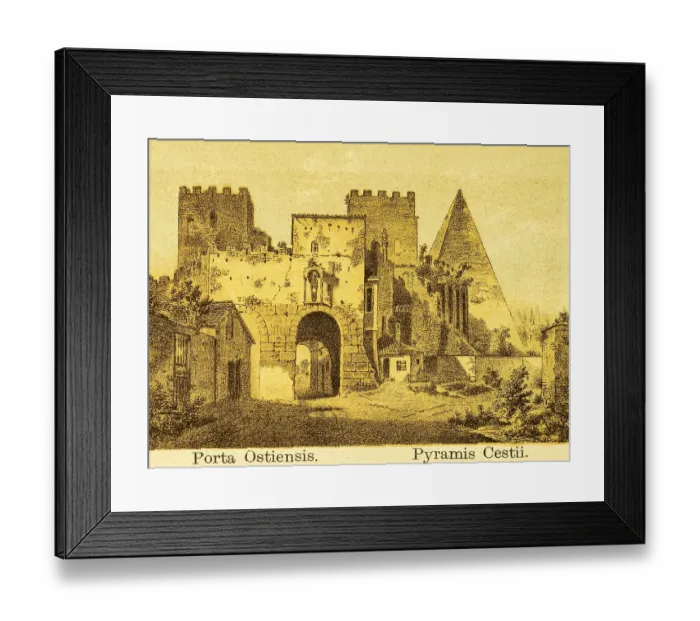 Framed Print : Porta Ostiensis with Pyramis Cestii