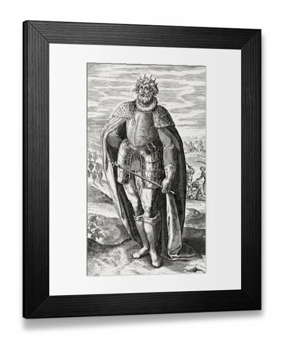 Framed Print : Jehoram, Ioram or Joram, the fifth king of Judah