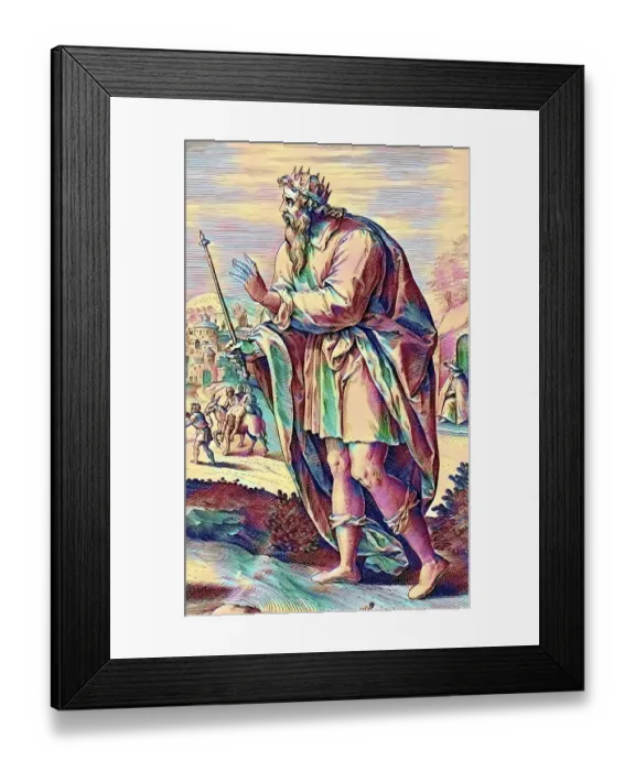 Framed Print : Uzziah, Ozias, Usija, Azarias, Asarja, or Azariah, the tenth king of the ancient Kingdom of Judah, according to the Hebrew Bible, digitally edited