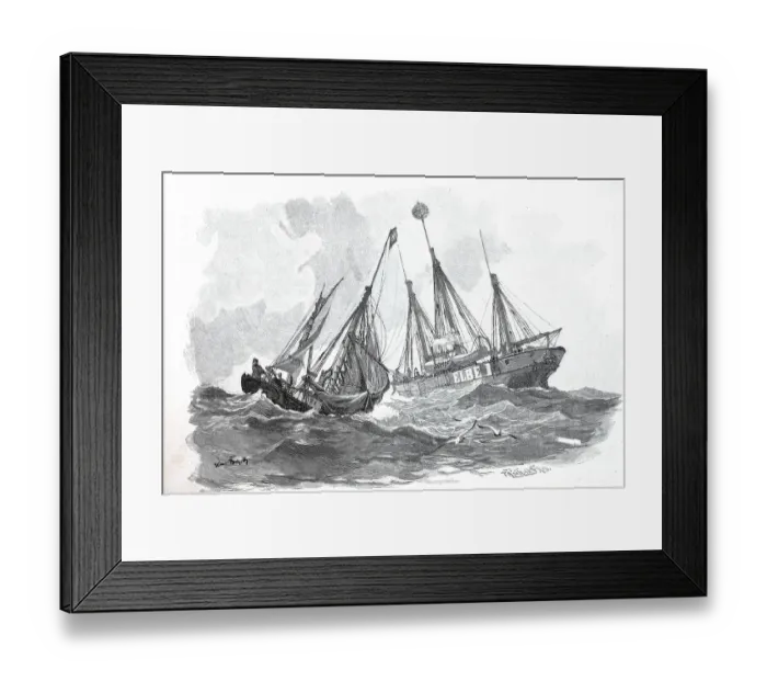 Framed Print : Provisioning of the Elbe Lightship No
