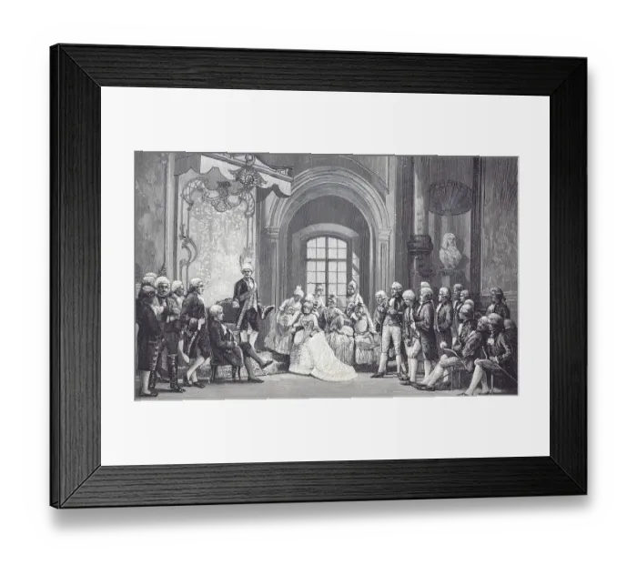 Framed Print : The ninth foundation festival of the Hohe Karlsschule in Stuttgart on 14 December 1779