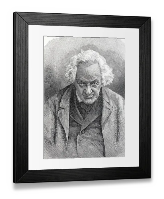 Framed Print : Karl August Hase, from September 1883 von Hase Framed Print : Karl August Hase, from September 1883 von Hase