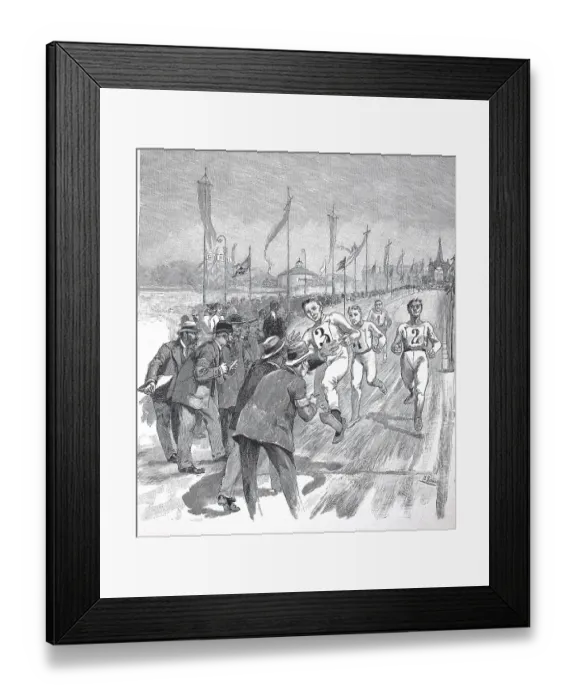 Framed Print : Race at the 7th German Gymnastics Festival 1895 in Munich Framed Print : Race at the 7th German Gymnastics Festival 1895 in Munich