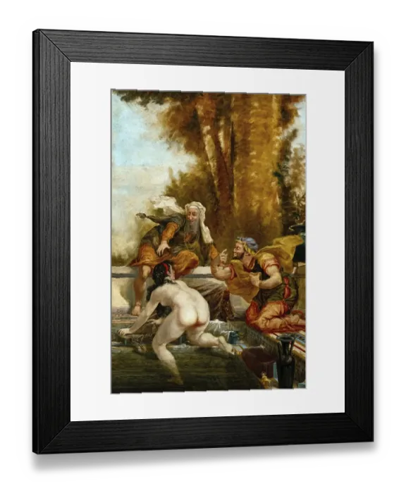 Framed Print : Susanna in the bath, also known as Susanna and the two elders