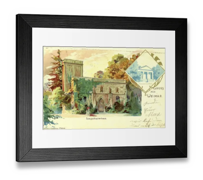 Framed Print : Historical postcard, picture postcard