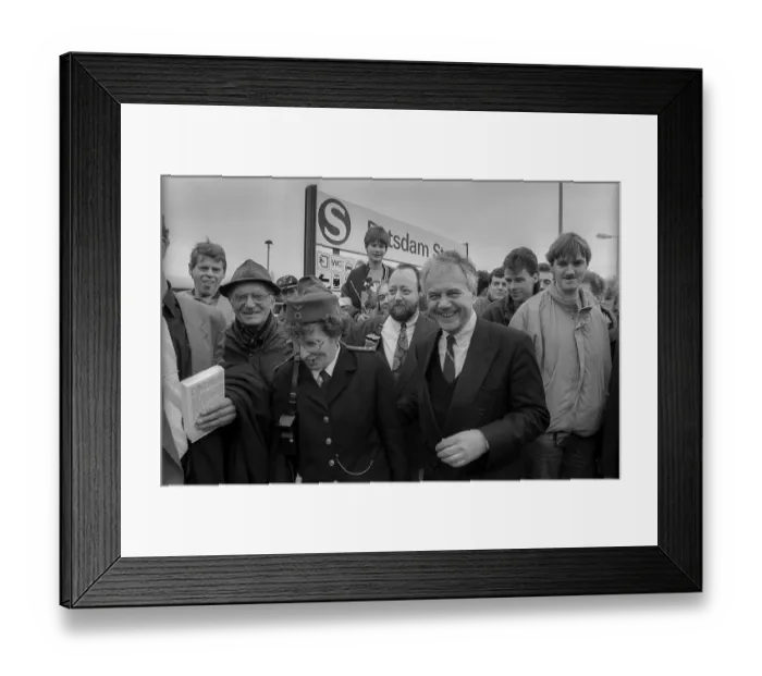 Framed Print : Germany, Potsdam, 01.04.1992, Reopening of the Berlin Potsdam S-Bahn line Framed Print : Germany, Potsdam, 01.04.1992, Reopening of the Berlin Potsdam S-Bahn line