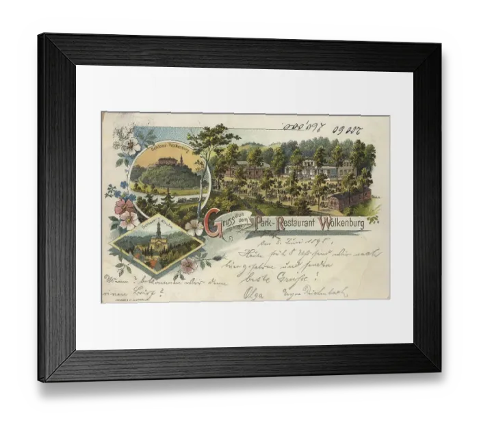 Framed Print : Historical postcard, picture postcard