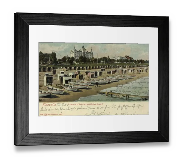 Framed Print : Historical postcard, picture postcard