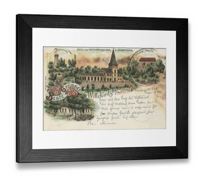 Framed Print : Historical postcard, picture postcard