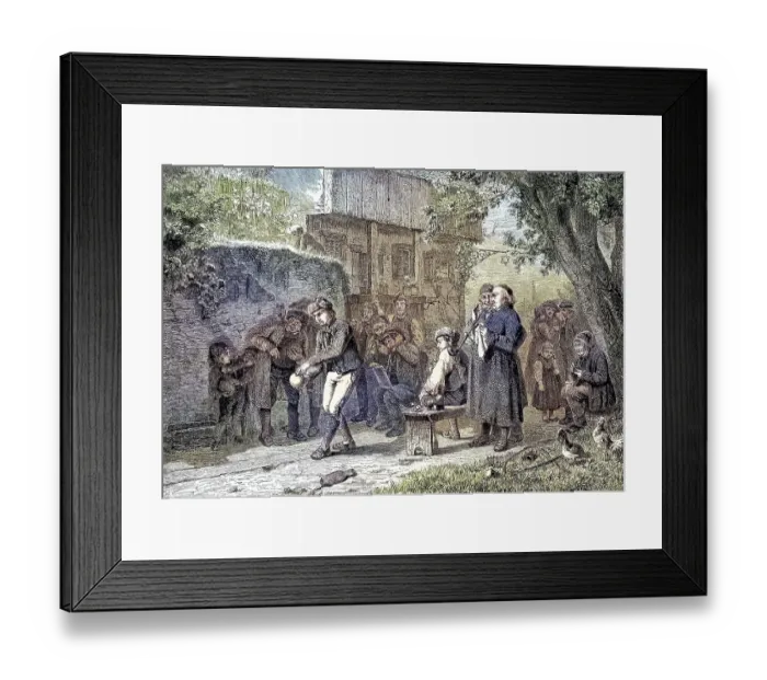 Framed Print : Bowling alley, Bowling on a sand alley at the church fair