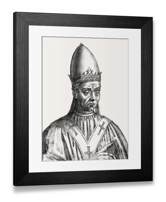 Framed Print : Pope Adrian I, Adriano I, Hadrian I