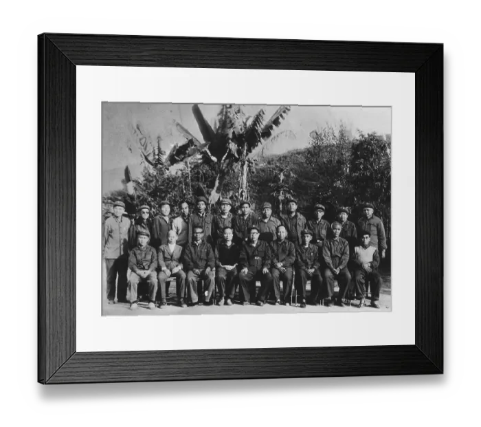 Framed Print : Front row, left to right: Pe Htaung, Ye Tun, Tin Yee, Khin Maung Gyi, Thakin Ba Thein Tin, Myo Myint, Kyaw Mya, Kyin Maung, Mya Min