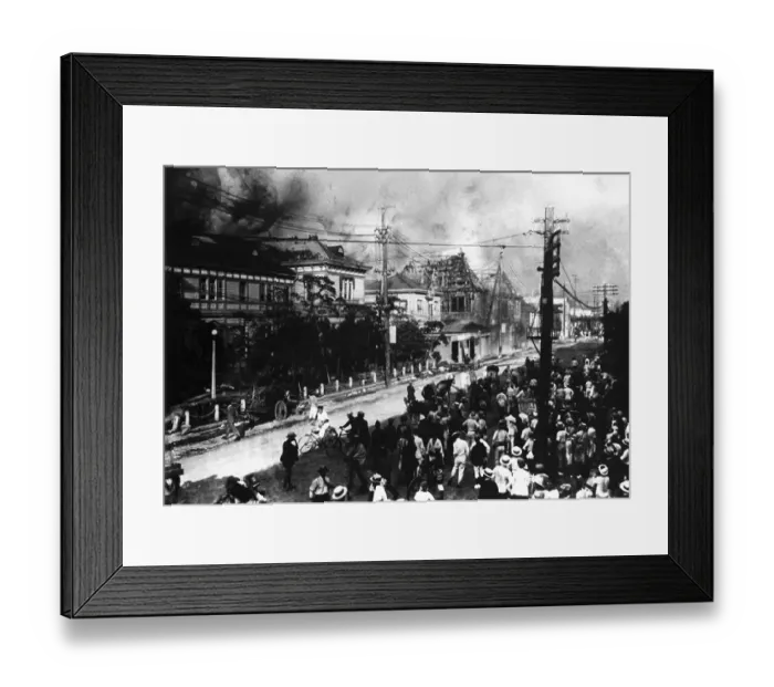 Framed Print : The Great KantO earthquake (関東大震災 KantO daishinsai)