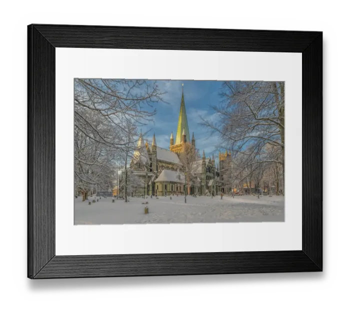 Framed Print : Winter, Cathedral, Nidaros, Trondheim