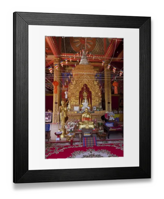 Framed Print : Altar at Wat NamTok MaeKang Temple Framed Print : Altar at Wat NamTok MaeKang Temple